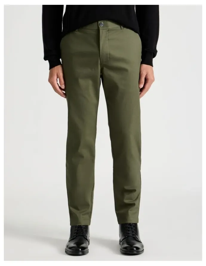 Blaq Slim Fit Dress Chino Pant in Olive