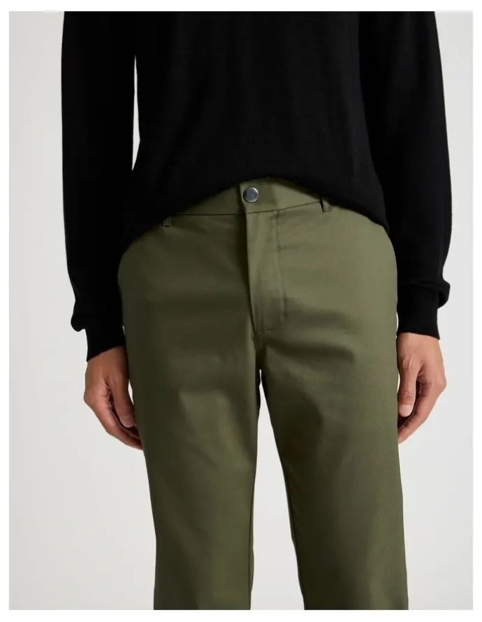 Blaq Slim Fit Dress Chino Pant in Olive