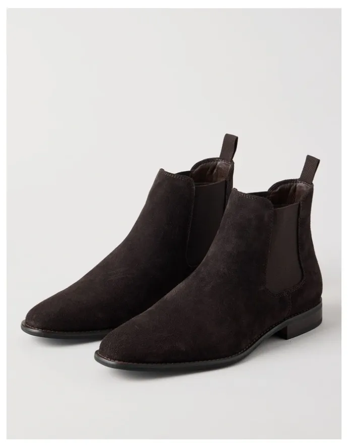 Blaq Soren Suede Chelsea Boot in Chocolate
