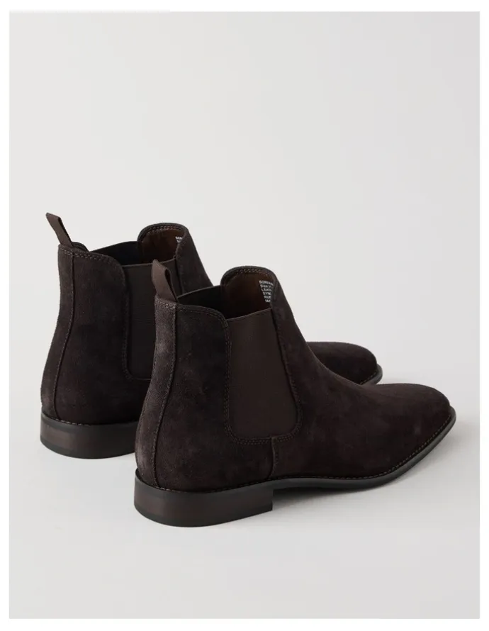Blaq Soren Suede Chelsea Boot in Chocolate