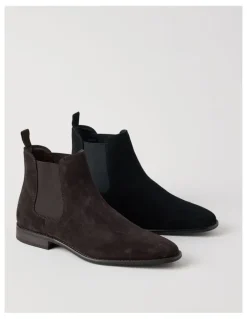 Blaq Soren Suede Chelsea Boot in Black