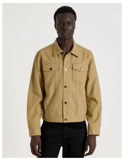 Blaq Trucker Jacket in Beige