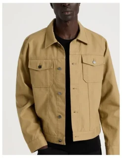 Blaq Trucker Jacket in Beige