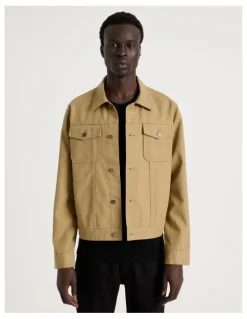 Blaq Trucker Jacket in Beige