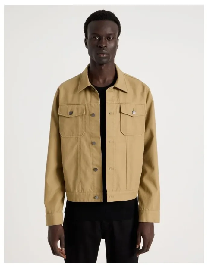 Blaq Trucker Jacket in Beige