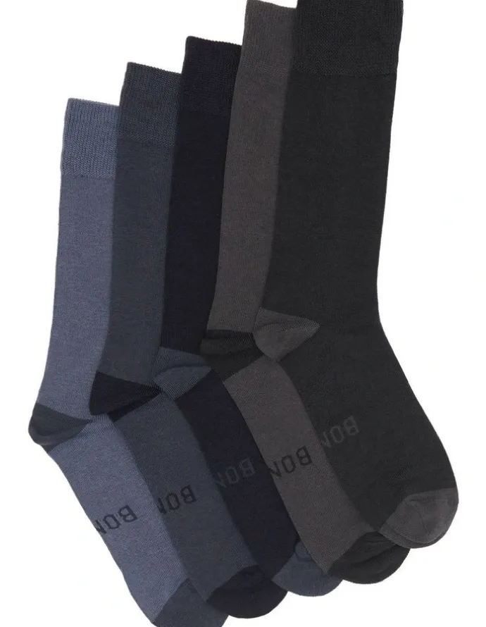 Bonds Bamboo Heel and Toe Socks 5 Pack in Multi