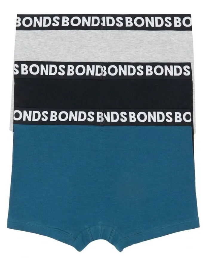 Bonds Everyday Plain Trunks 3 Pack in Multi