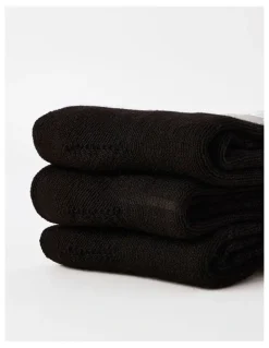 Bonds Explorer Original Wool Crew Socks 3 Pack in Black