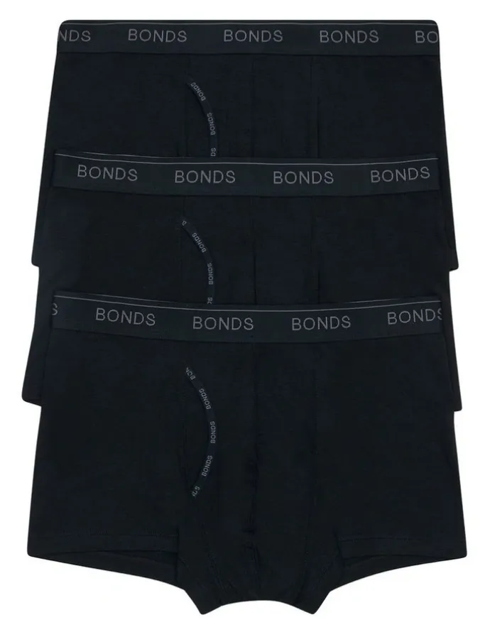 Bonds Guyfront Luxe Trunk 3 Pack in Nu Black