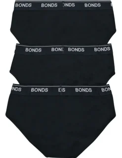 Bonds Guyfront Microfibre Brief Pack of 3 in Black
