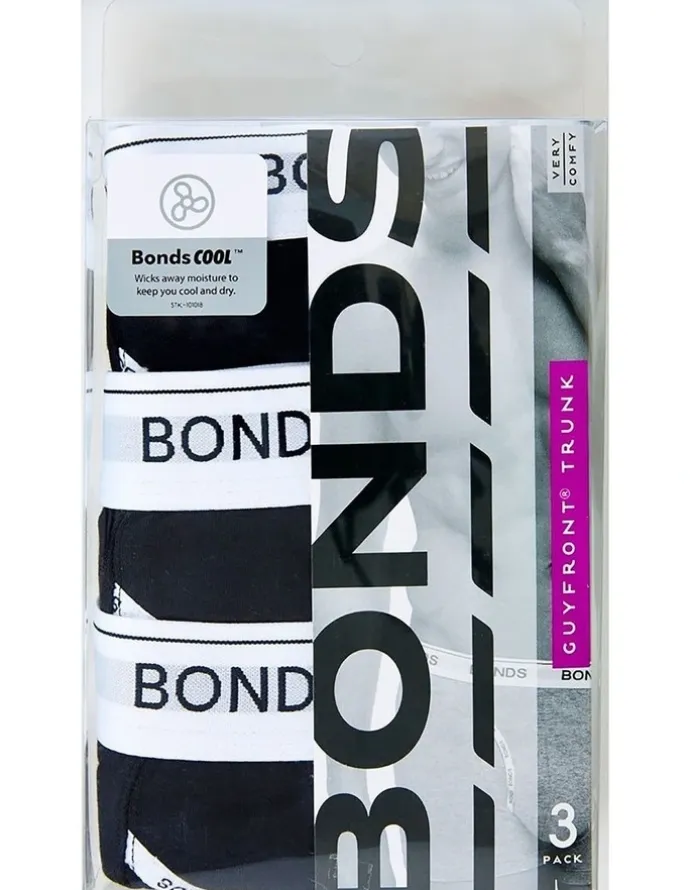 Bonds Guyfront Trunk 3 Pack in Black