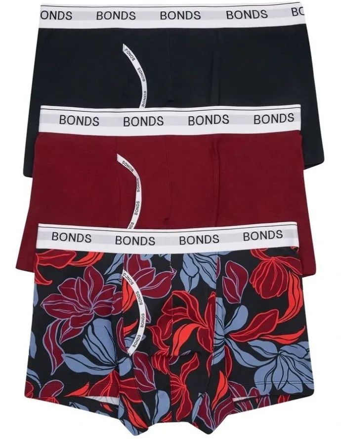 Bonds Guyfront Trunk 3 Pack in Print Zgk