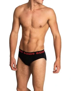 Bonds Hipster Brief 5 Pack in Black