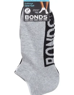Bonds Mens Logo Cushioned Low Cut Socks 3 Pack in Pack 67