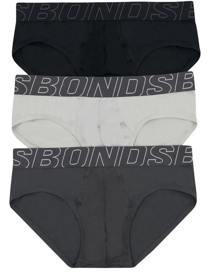 Bonds Sweat Off Brief 3 Pack in Multi