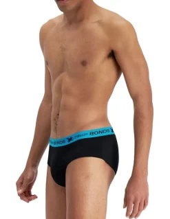 Bonds X-Temp Brief 4 Pack in Black