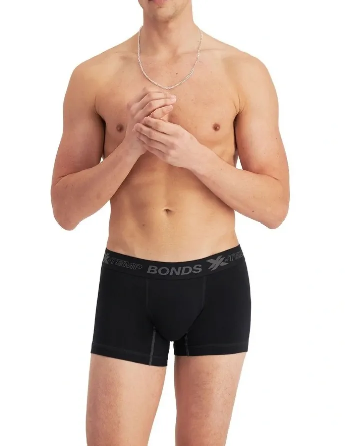 Bonds X-Temp Trunk 3 Pack in Black