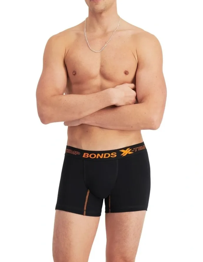 Bonds X-Temp Trunk 3 Pack in Black