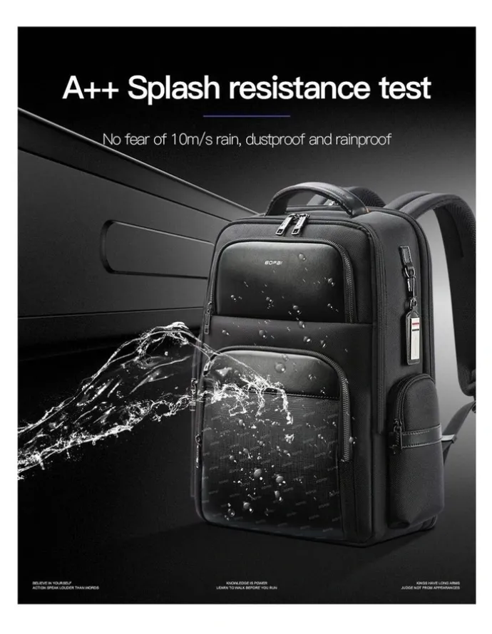 Bopai Bopai Anti-Theft Waterproof Laptop Backpack Travel Business Work Bag Black