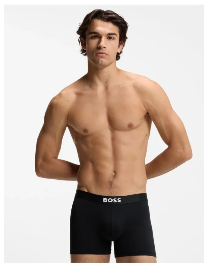 Boss 3 Pack Boss One Boxer Briefs in Black