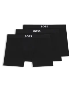 Boss 3 Pack Boss One Boxer Briefs in Black