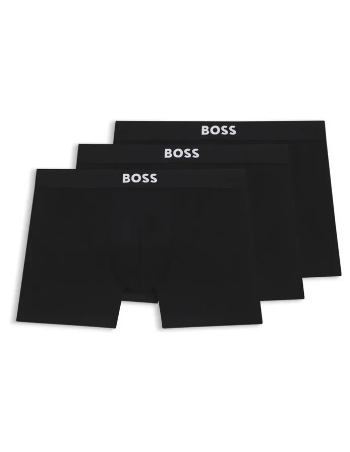 Boss 3 Pack Boss One Boxer Briefs in Black