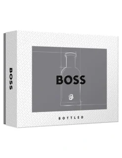 BOSS Bottled Eau de Toilette, Shower Gel, and Deodorant Stick for Men Trio Gift Set