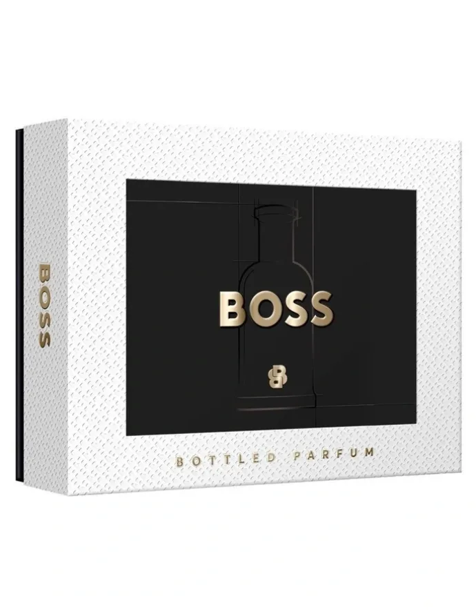 BOSS Bottled Parfum, Shower Gel, and Deodorant Stick for Men Trio Gift Set