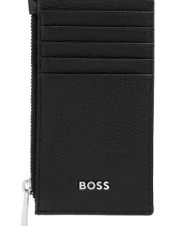 Boss Card Holder Zip Classic Grained in Black