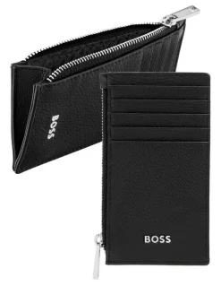 Boss Card Holder Zip Classic Grained in Black