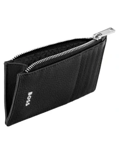 Boss Card Holder Zip Classic Grained in Black