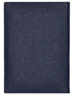 Boss Classic Grained Passport Holder in Black Leather