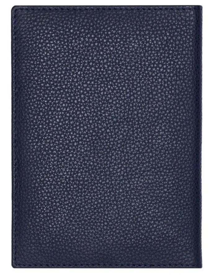 Boss Classic Grained Passport Holder in Black Leather