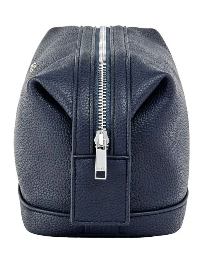 Boss Classic Grained Toiletry Bag in Blue
