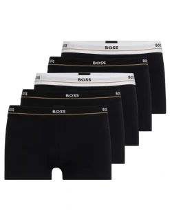 Boss Essential Trunks 5 Pack in Black