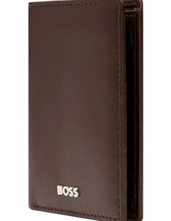 Boss Folding Card Holder in Classic Smooth Brown