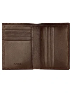 Boss Folding Card Holder in Classic Smooth Brown