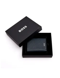 Boss Folding Card Holder Classic Grained in Navy