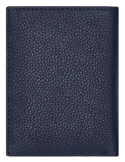 Boss Folding Card Holder Classic Grained in Navy