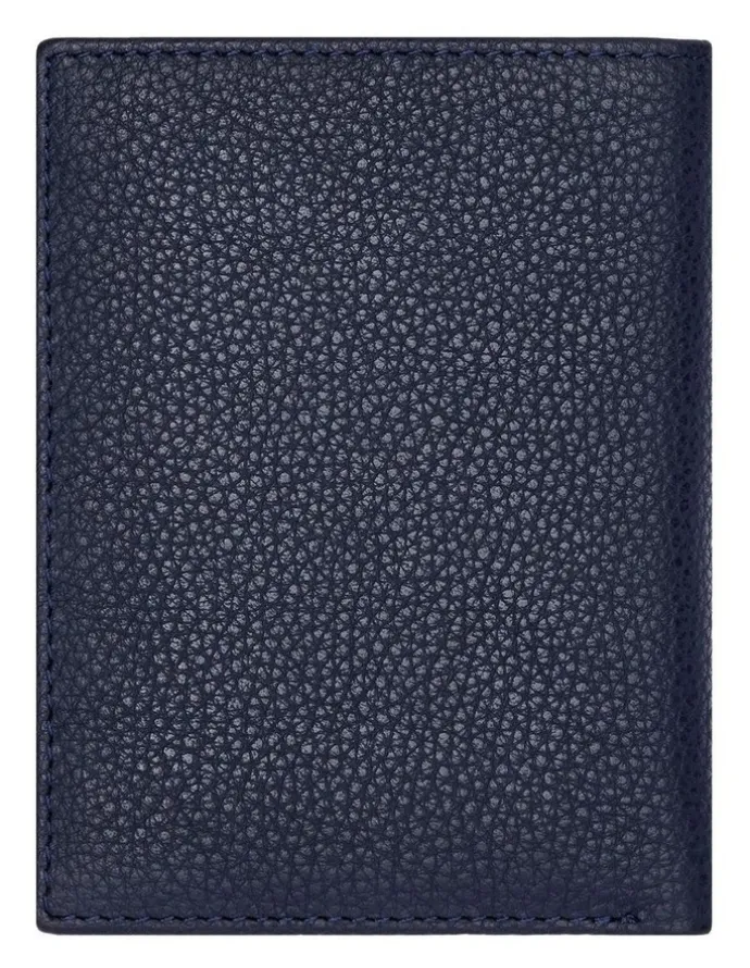 Boss Folding Card Holder Classic Grained in Navy
