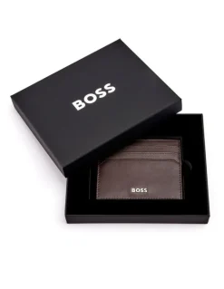 Boss Leather Card Holder in Classic Smooth Brown