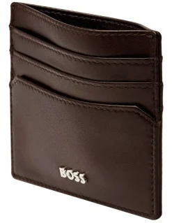Boss Leather Card Holder in Classic Smooth Brown