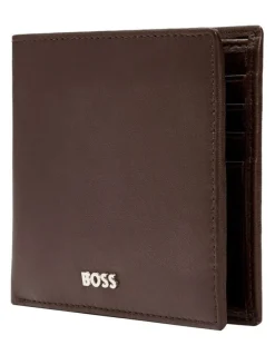 Boss Leather Wallet Classic Smooth Brown