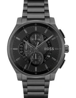BOSS Peak 2.0 Ionic Plated Steel Dial 1514192 Watch in Black