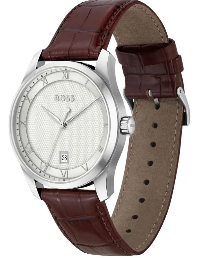 BOSS Principle Calfskin Watch in Brown