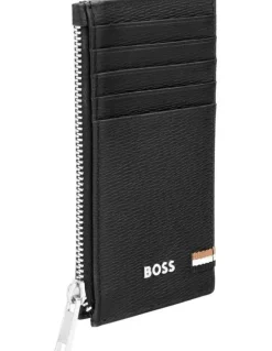 Boss Zip Iconic Card Holder in Black