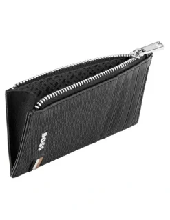 Boss Zip Iconic Card Holder in Black