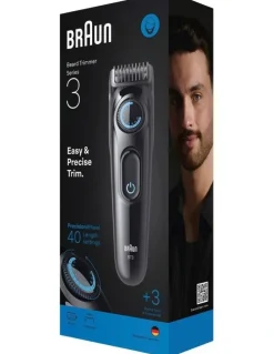 Braun Beard Trimmer Series 3 BT3520 in Black/Blue