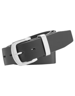 Buckle Australian Made Station Full Grain Leather Belt 38mm in Black