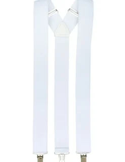 Buckle Plain Braces 35mm in White